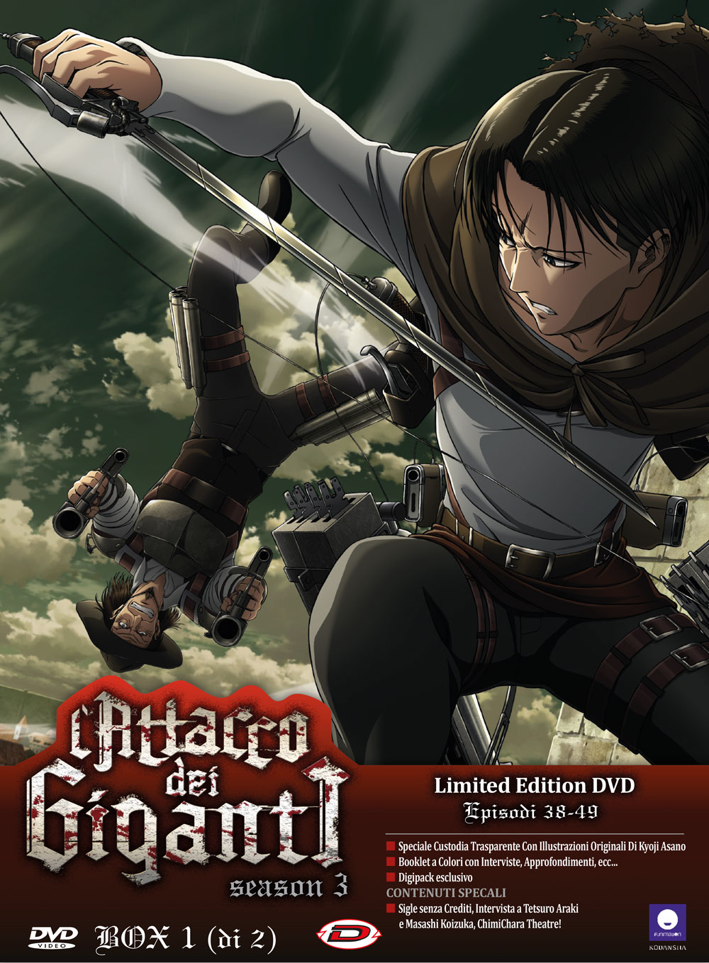 vendita DVD, Blu-Ray, 4K e UHD: L'attacco dei Giganti -  Stagione 3 - Vol. 1 - Limited Edition (3 DVD)