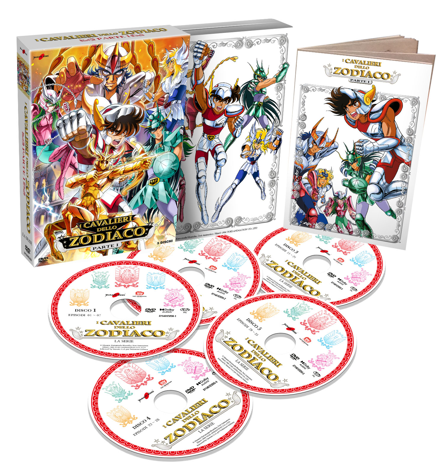 vendita DVD, Blu-Ray, 4K e UHD: I Cavalieri dello zodiaco -  Parte 1 - Le dodici case (5 DVD + Booklet)