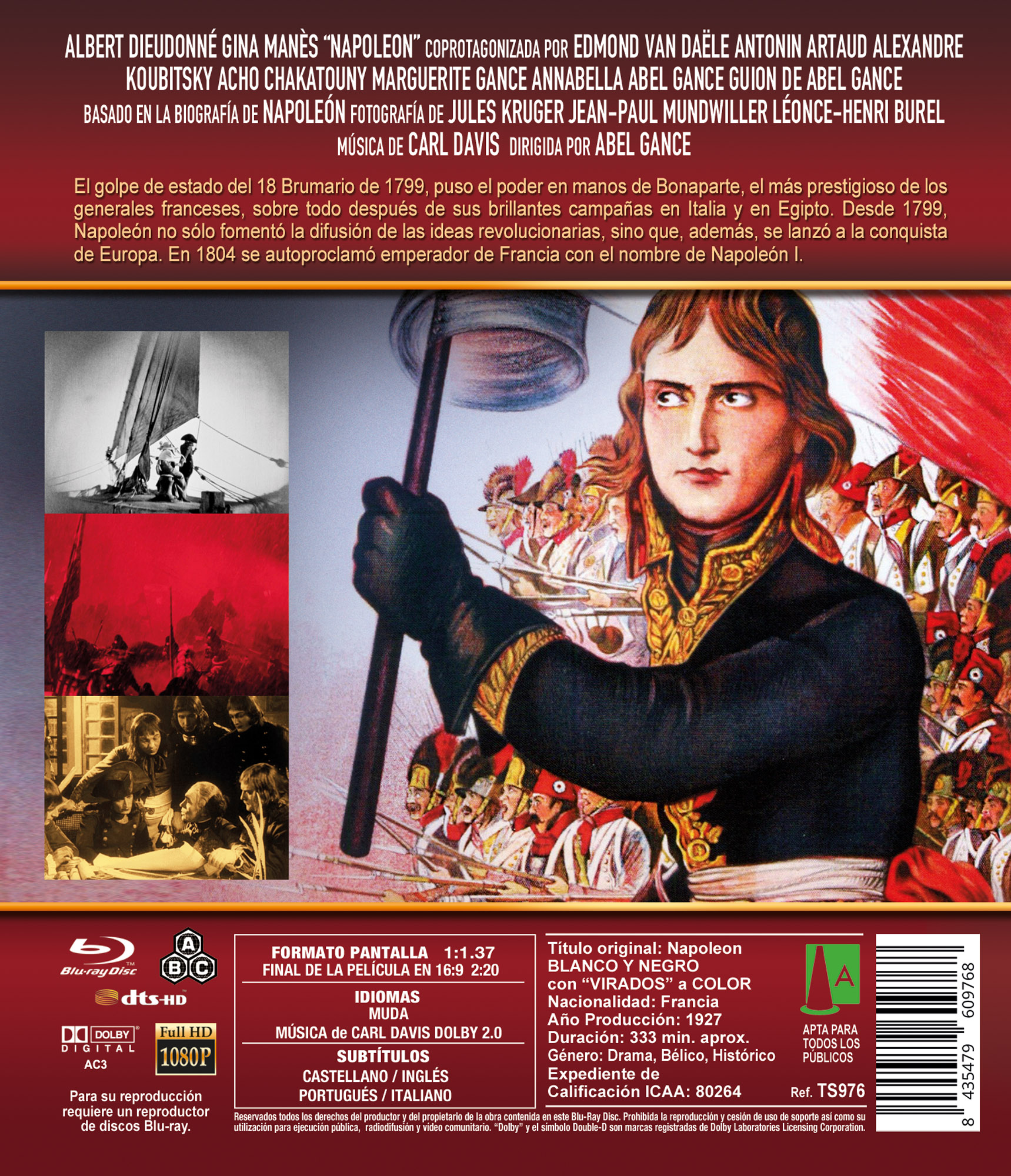  Napoleón [Blu-ray] [Import espagnol] [Blu-ray 3D] [Import  espagnol] : Películas y TV